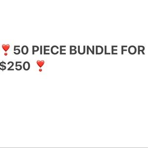 50 items for $250 bundle and free shipping